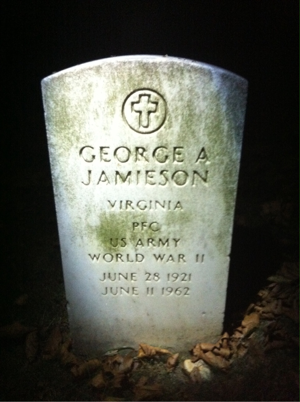 Headstone shared by 2 interments, including Catherine P Jamieson