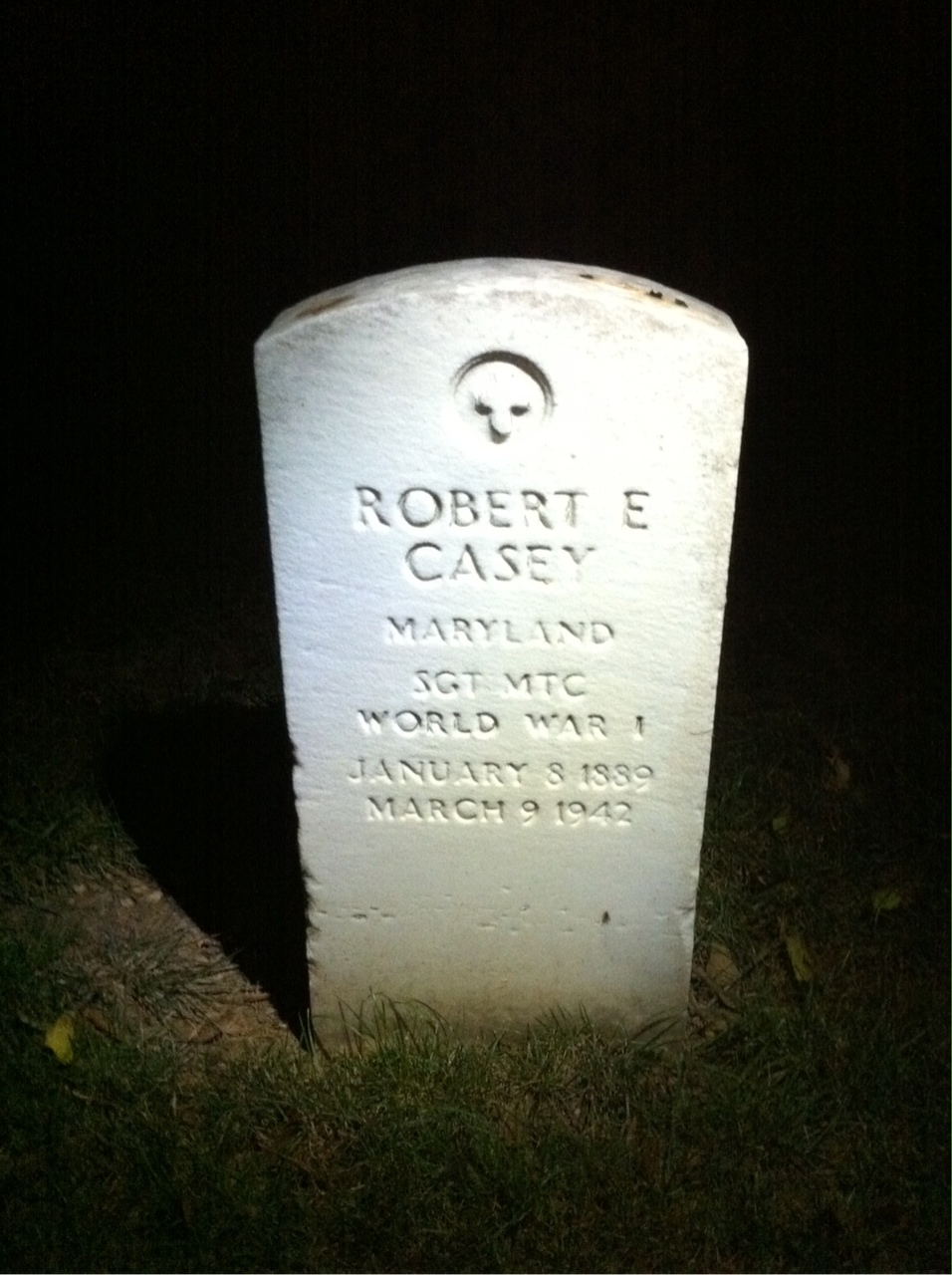Headstone of Mary T Casey