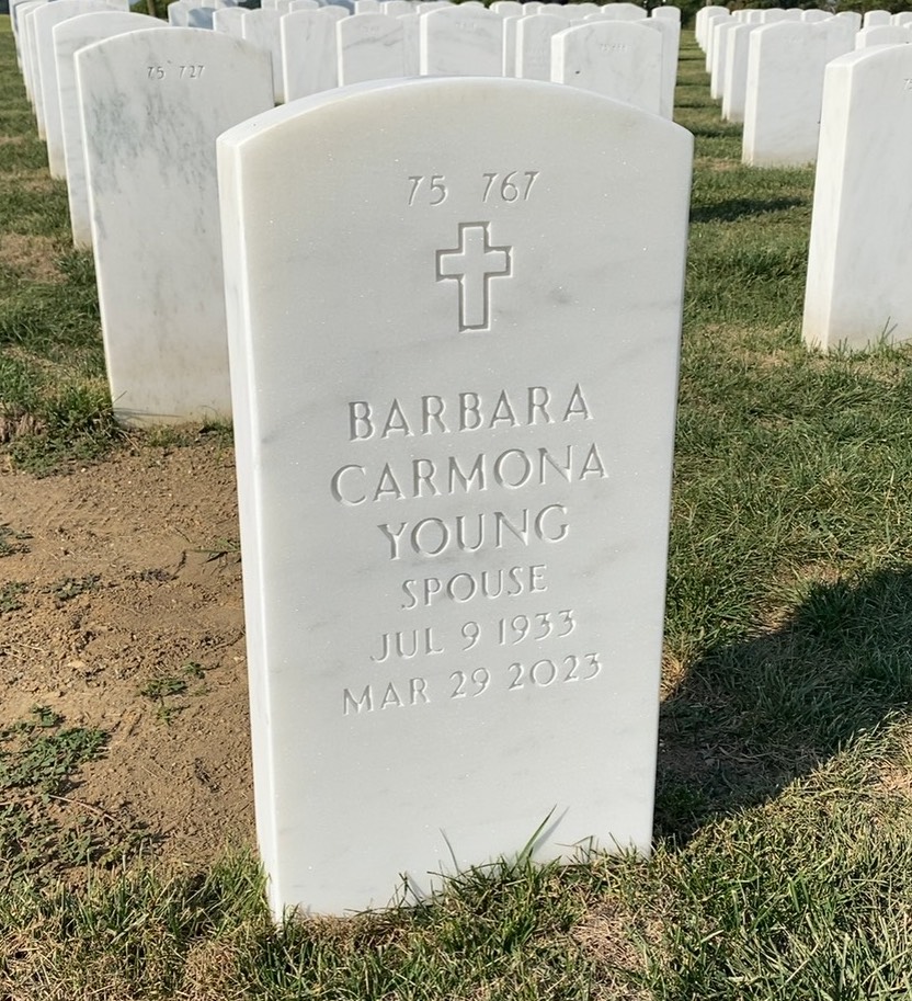 Headstone shared by 2 interments, including Roscoe Conklin Young