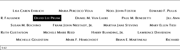 Panel S-62, South Pool, National September 11 Memorial