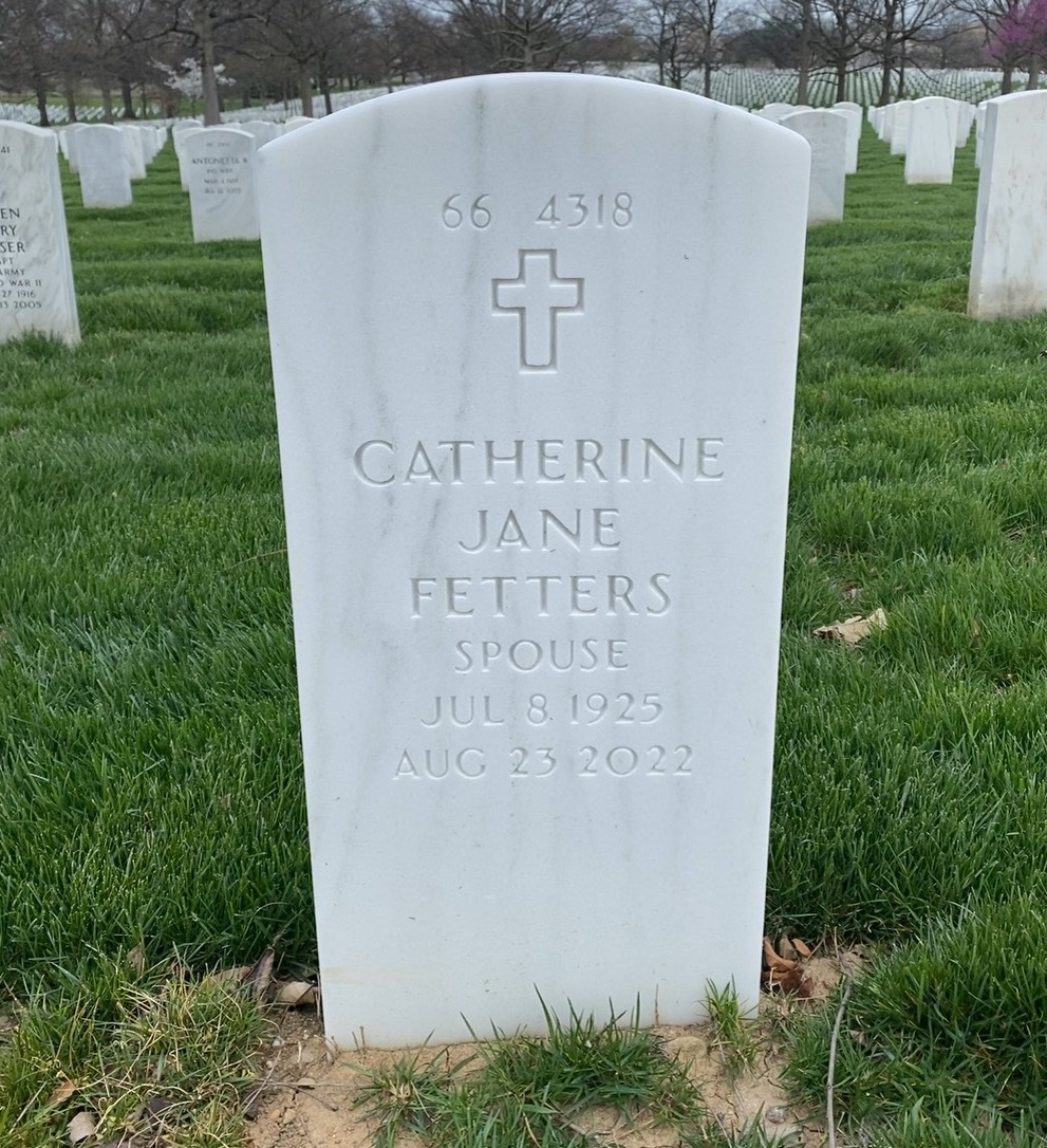Headstone shared by 2 interments, including William Amos Fetters