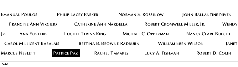 Panel S-61, South Pool, National September 11 Memorial