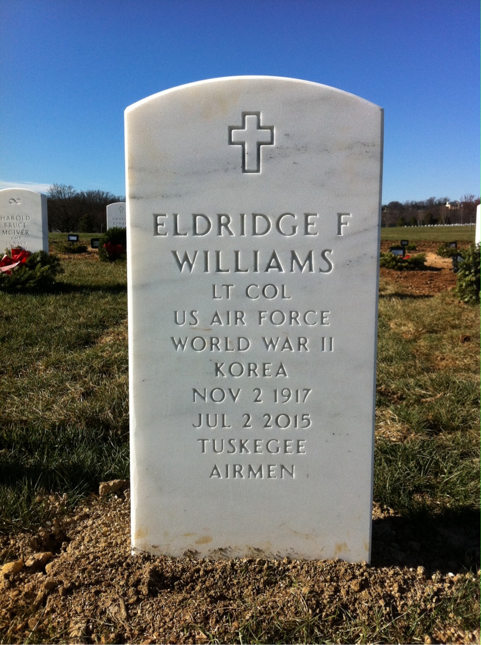 Headstone of Eldridge F Williams