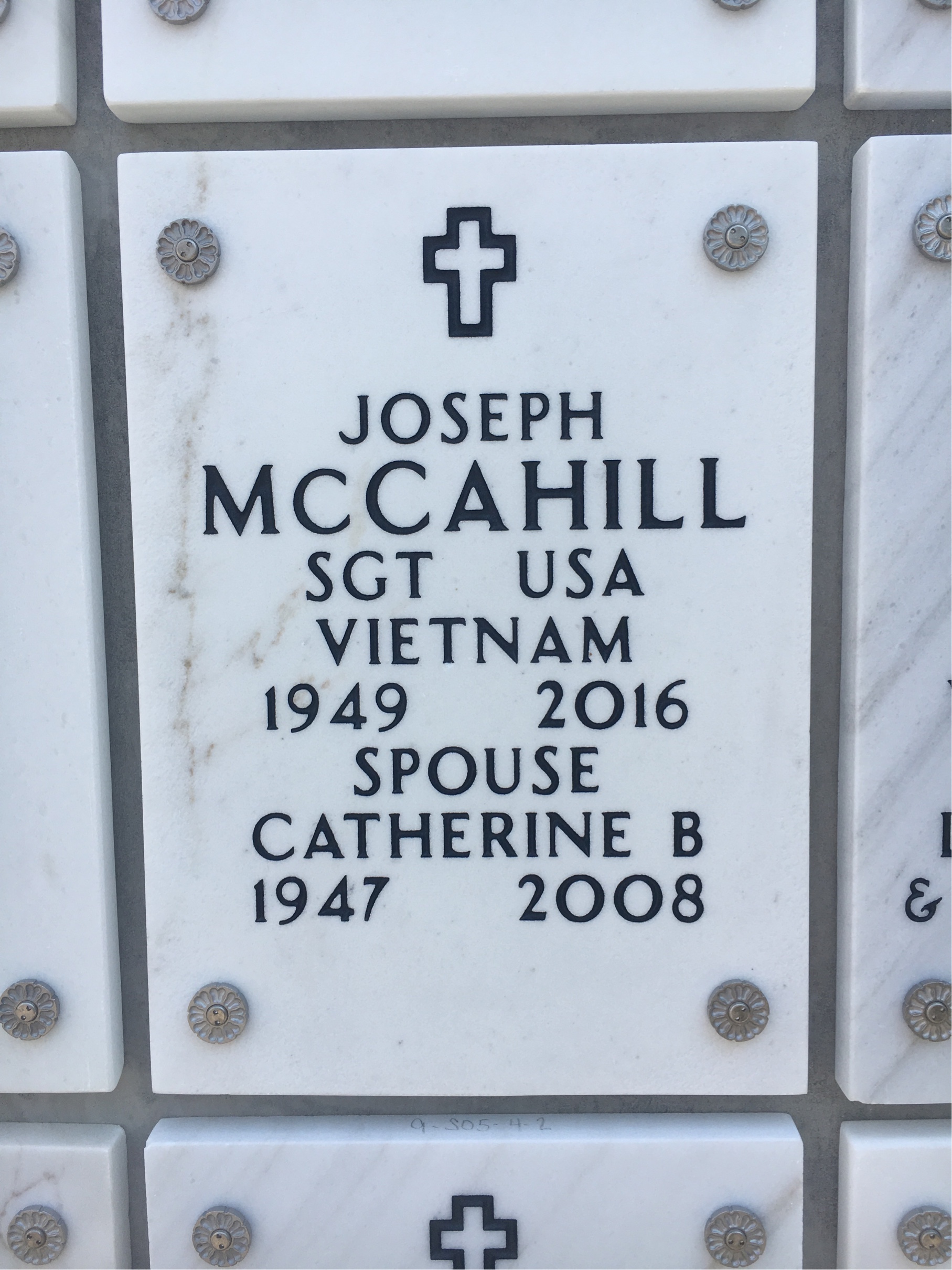 Headstone of Joseph Michael McCahill