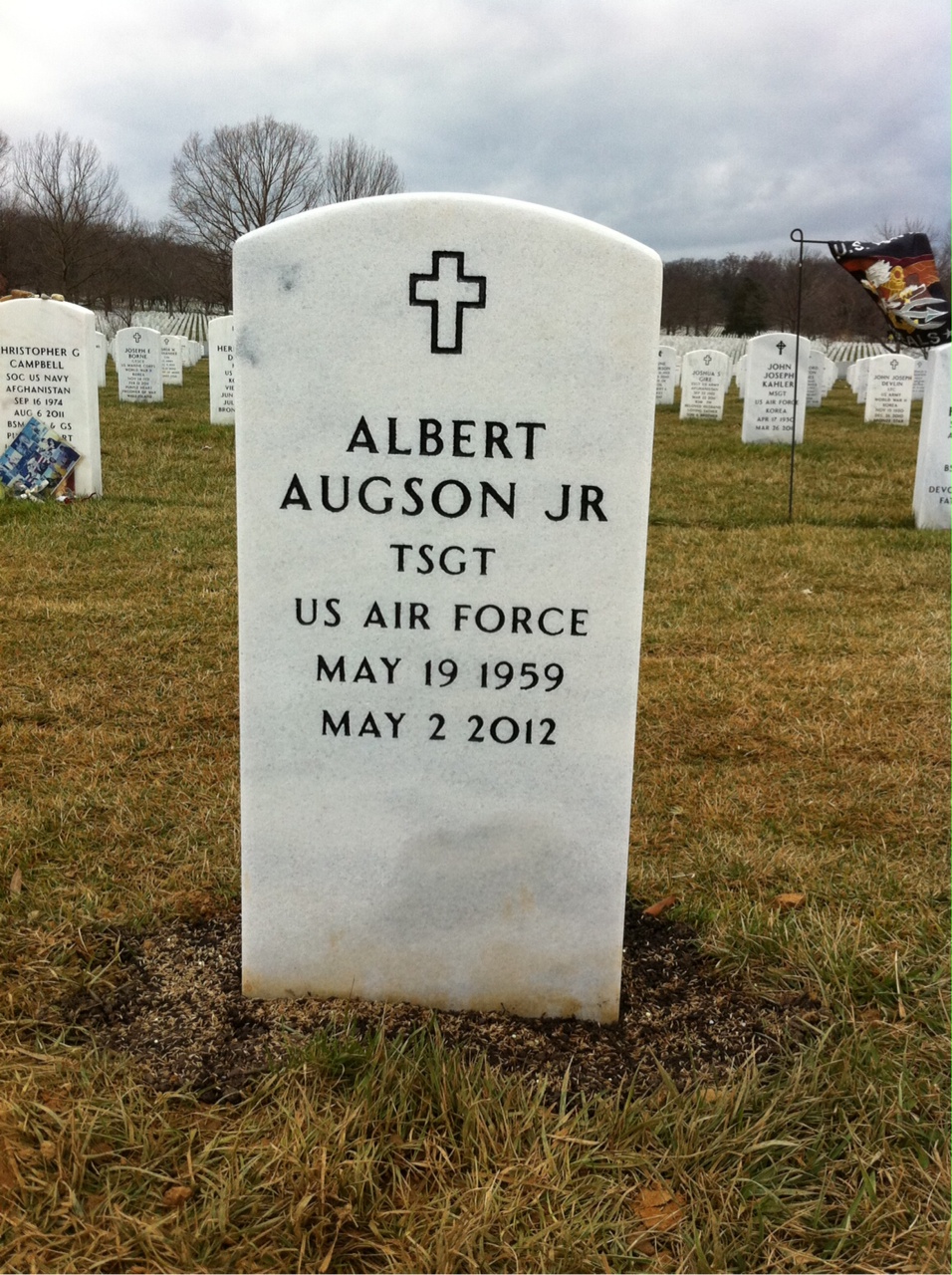 Headstone of Albert Jr Augson Jr.