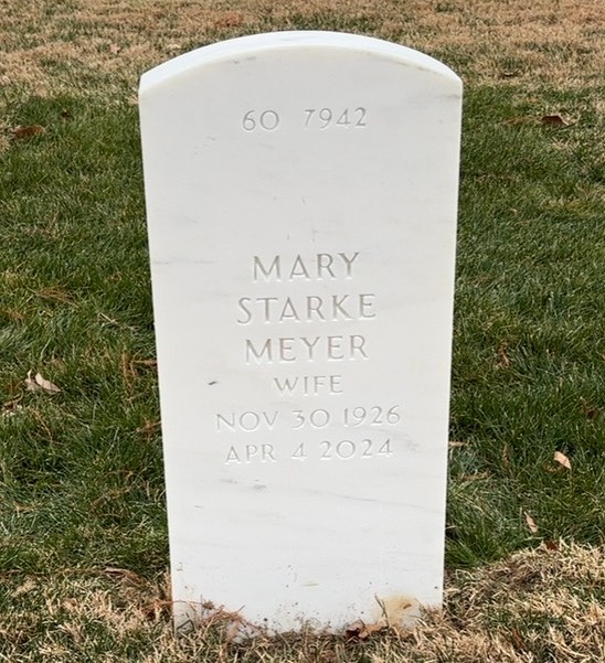 Headstone shared by 2 interments, including Cord Meyer