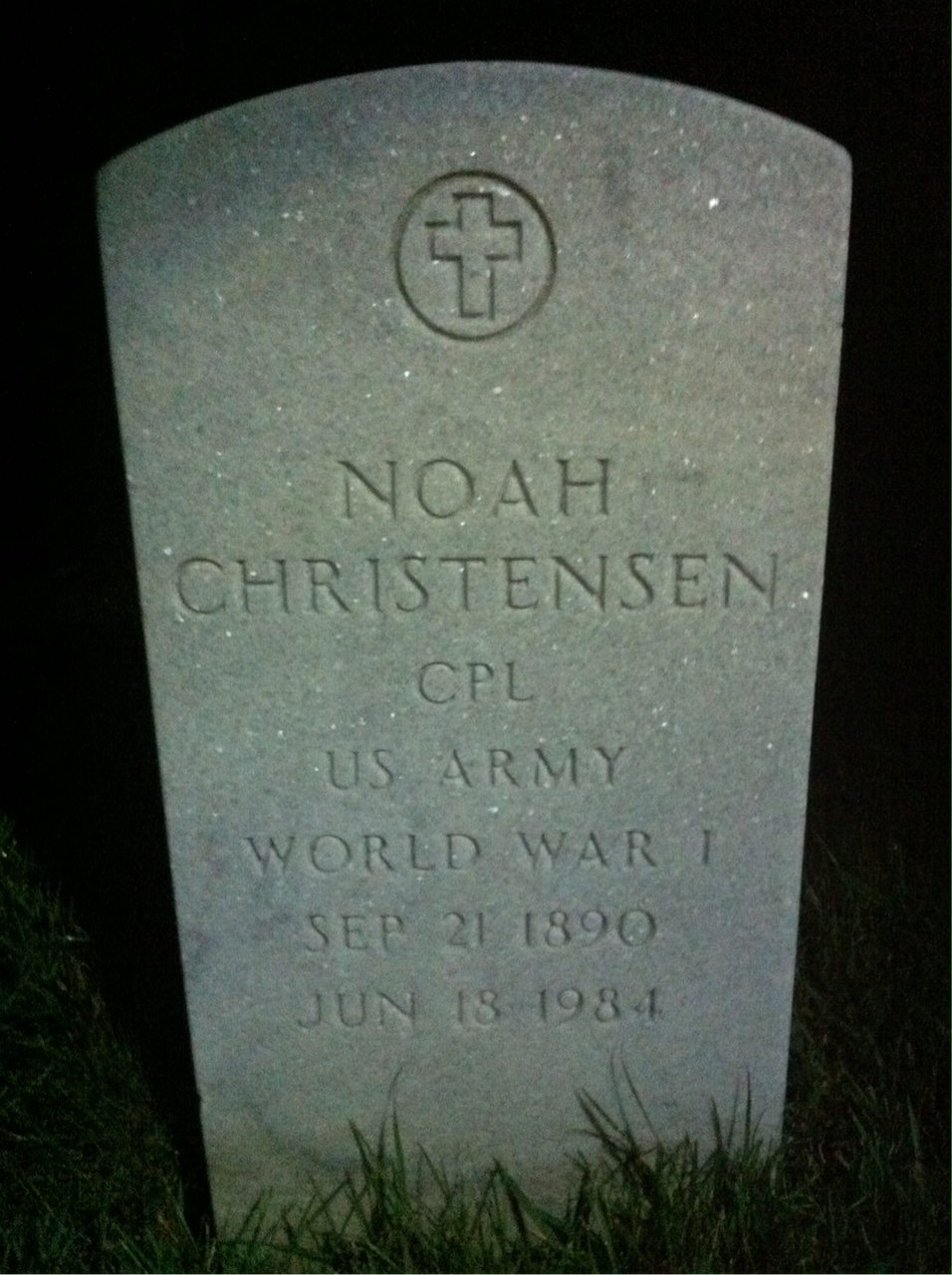 Headstone of Noah Christensen