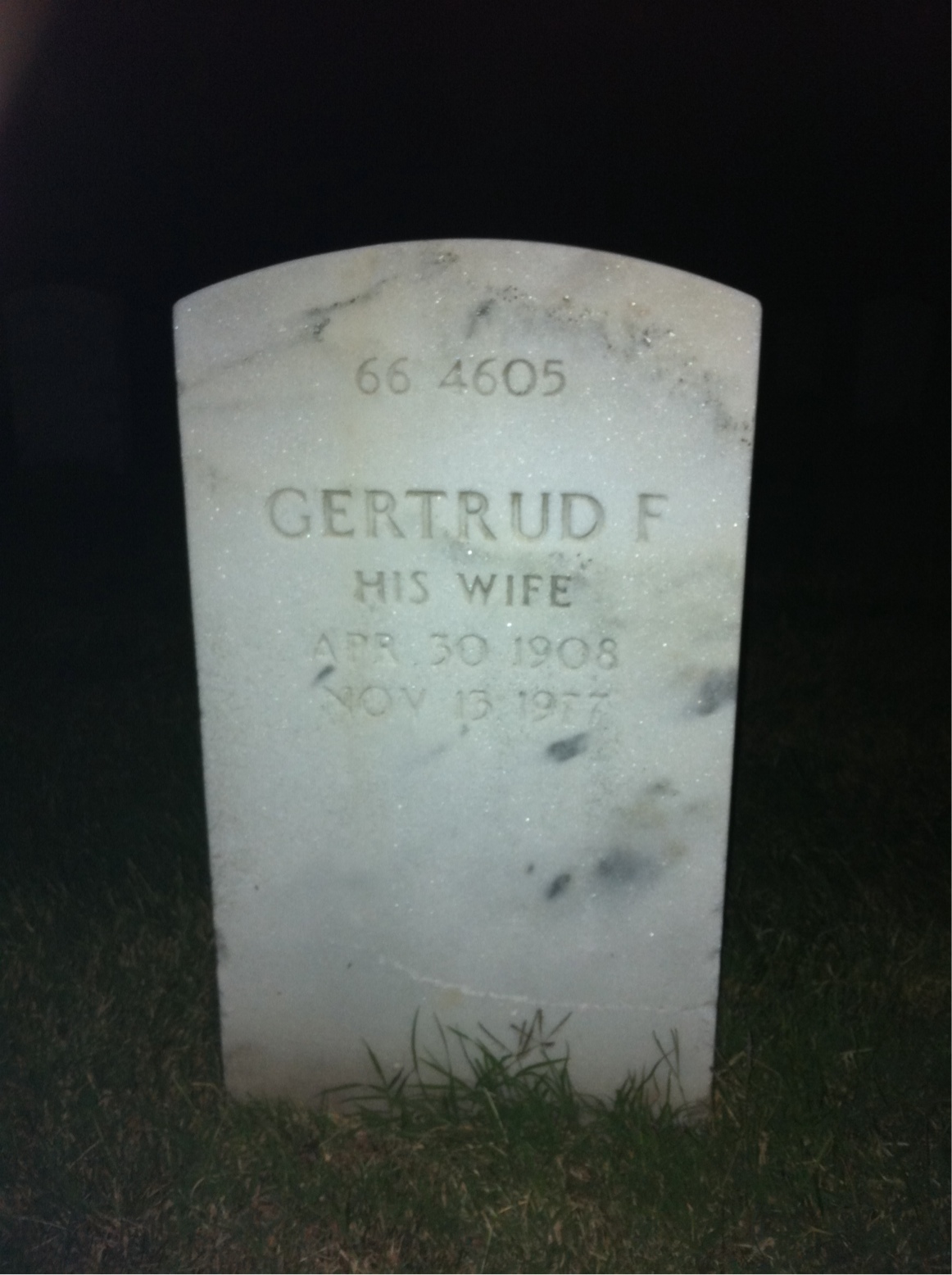 Headstone shared by 2 interments, including William Junior Hancock