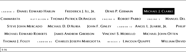 Panel S-16, South Pool, National September 11 Memorial