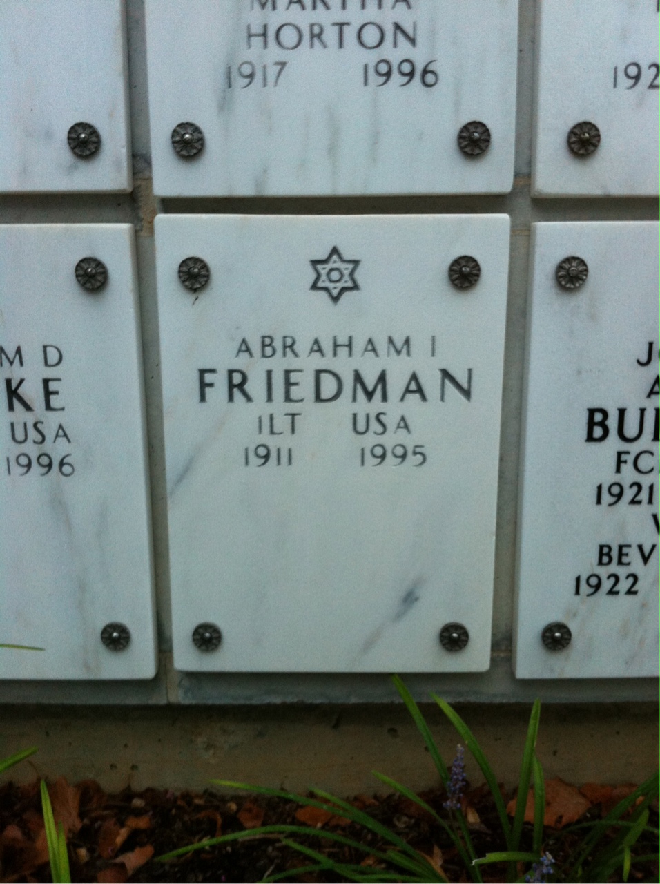 Headstone of Abraham I Friedman