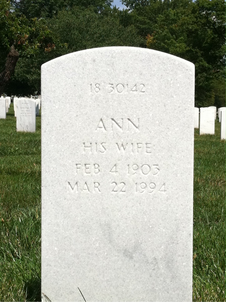 Headstone shared by 2 interments, including Thomas Patrick Fogarty