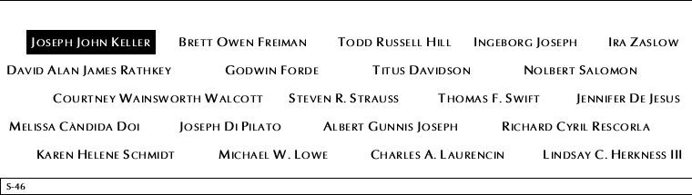 Panel S-46, South Pool, National September 11 Memorial