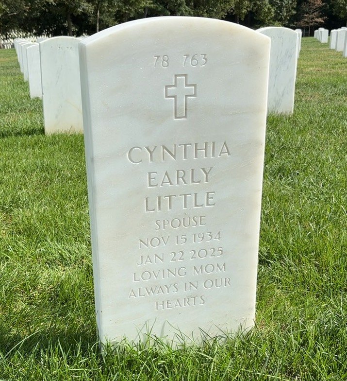 Headstone shared by 2 interments, including John Robert Little Jr.