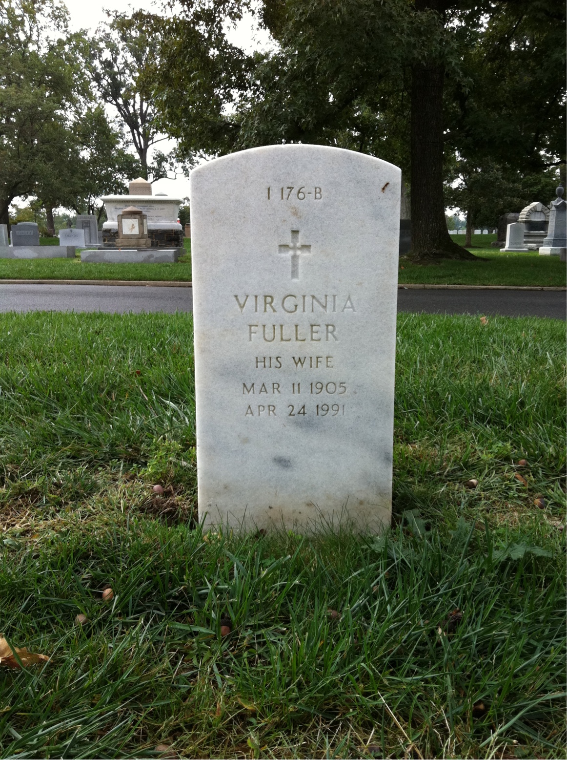 Headstone shared by 2 interments, including Melton Adams Hatch