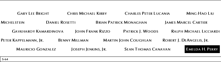 Panel S-64, South Pool, National September 11 Memorial