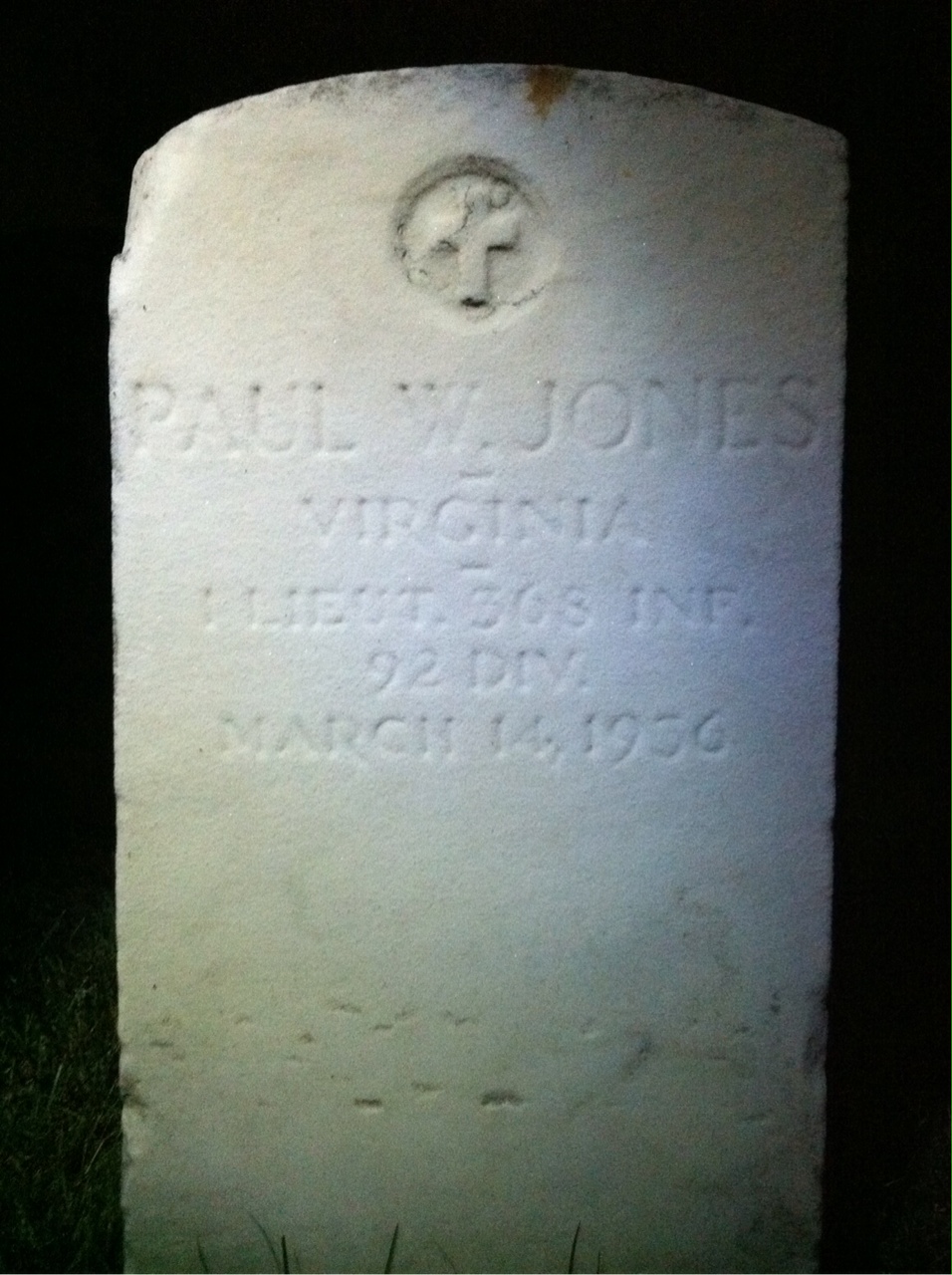 Headstone of Paul W. Jones