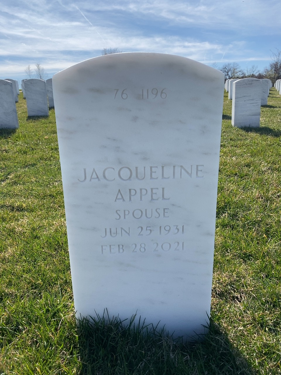 Headstone shared by 2 interments, including Warren Harry Anderson