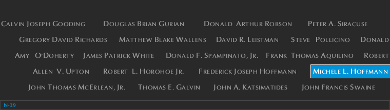 Panel N-39, North Pool, National September 11 Memorial