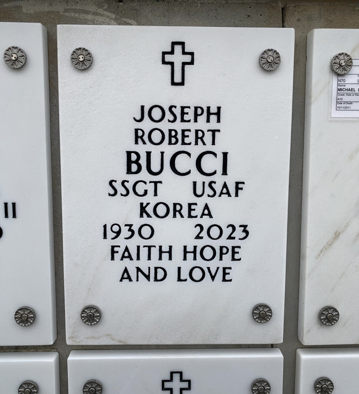 Headstone of Joseph Robert Bucci