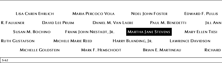 Panel S-62, South Pool, National September 11 Memorial