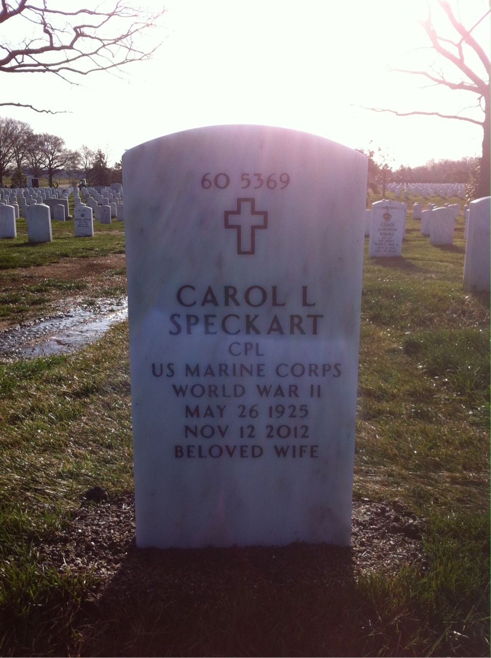 Headstone of Eugene O Speckart