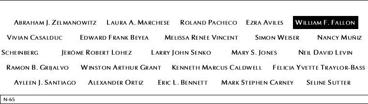 Panel N-65, North Pool, National September 11 Memorial
