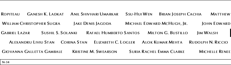 Panel N-34, North Pool, National September 11 Memorial