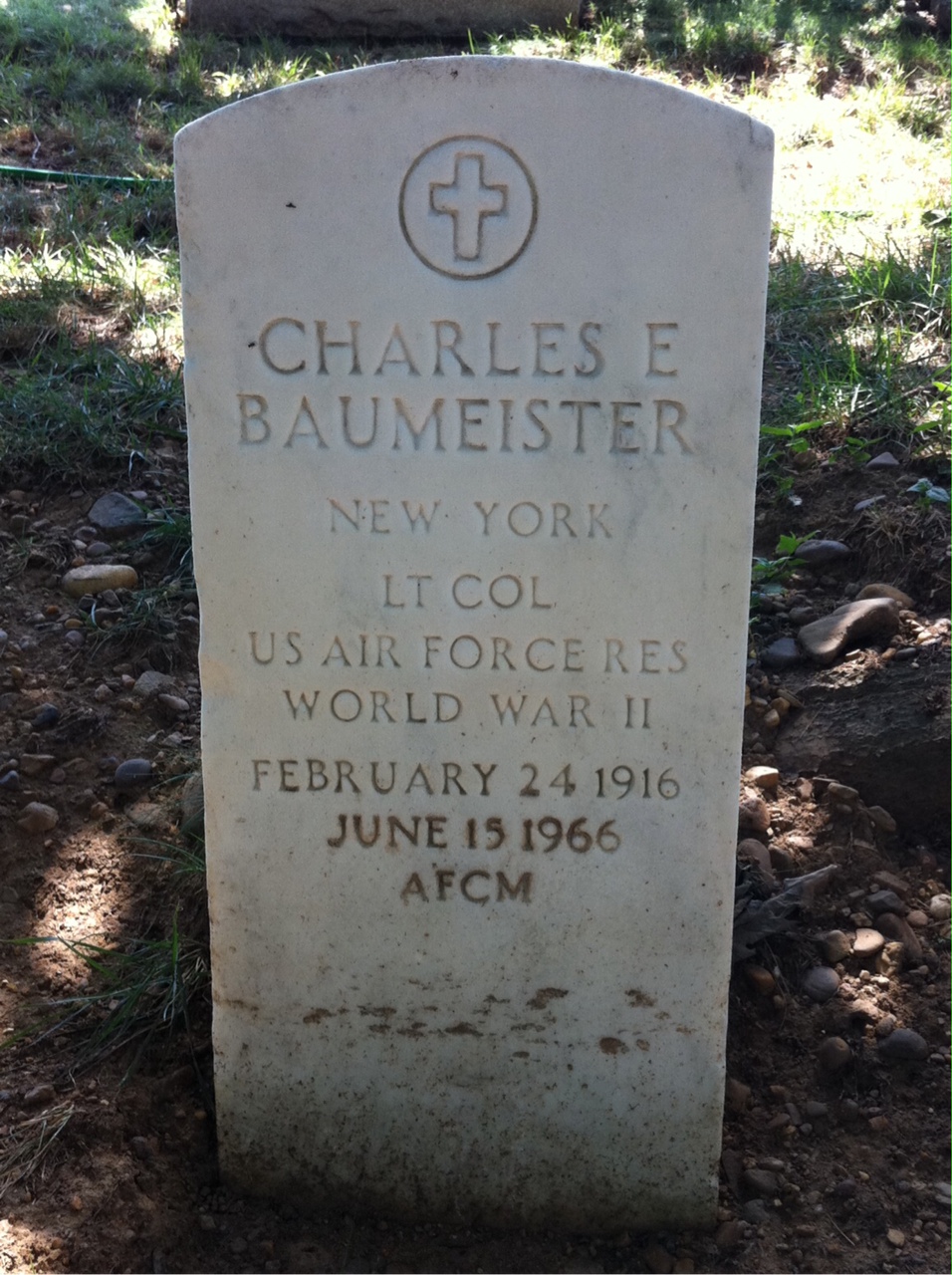 Headstone of Charles E Baumeister