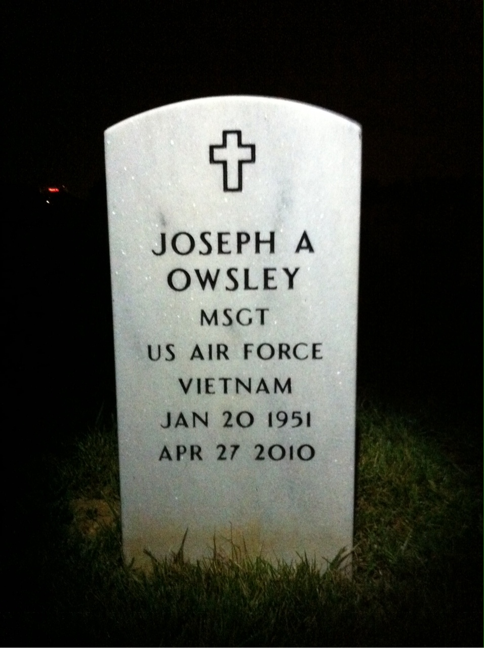 Headstone of Joseph Angelo Owsley