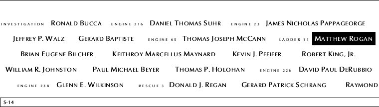 Panel S-14, South Pool, National September 11 Memorial