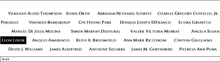 Panel N-64, North Pool, National September 11 Memorial