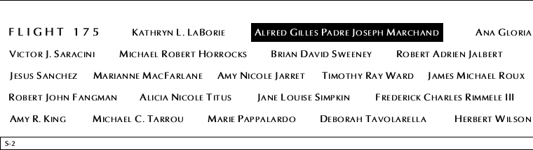 Panel S-2, South Pool, National September 11 Memorial