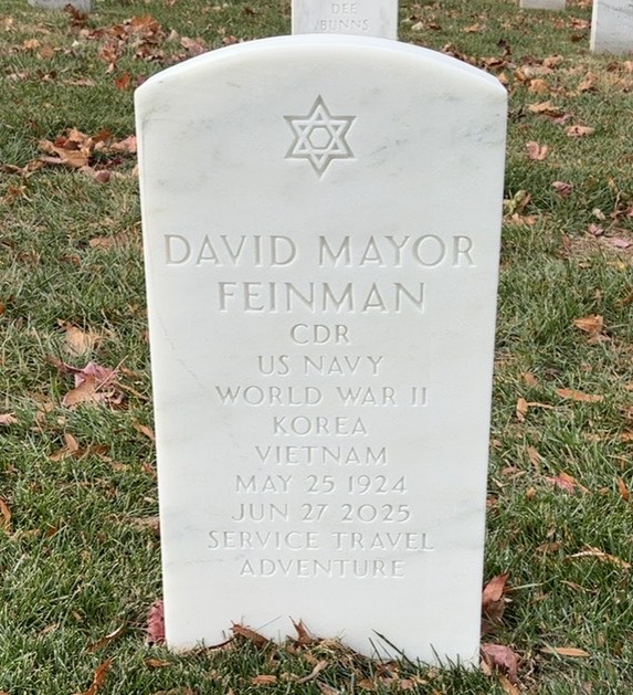 Headstone shared by 2 interments, including David Mayor Feinman