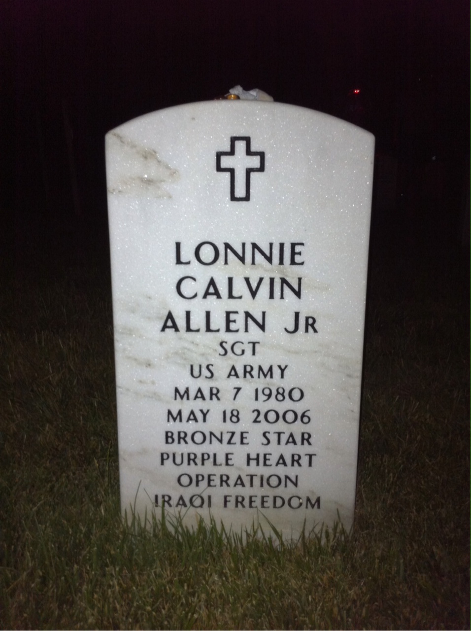 Headstone of Lonnie Calvin Allen Jr.