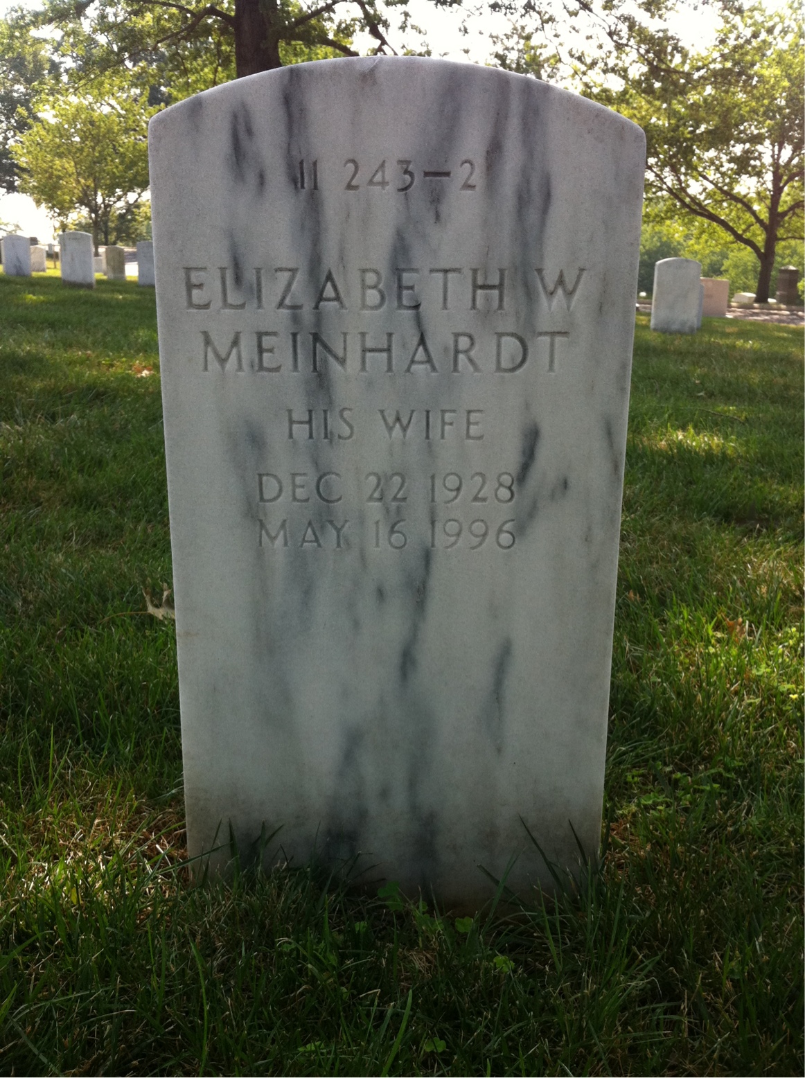 Headstone shared by 2 interments, including Donald Maurice Singer