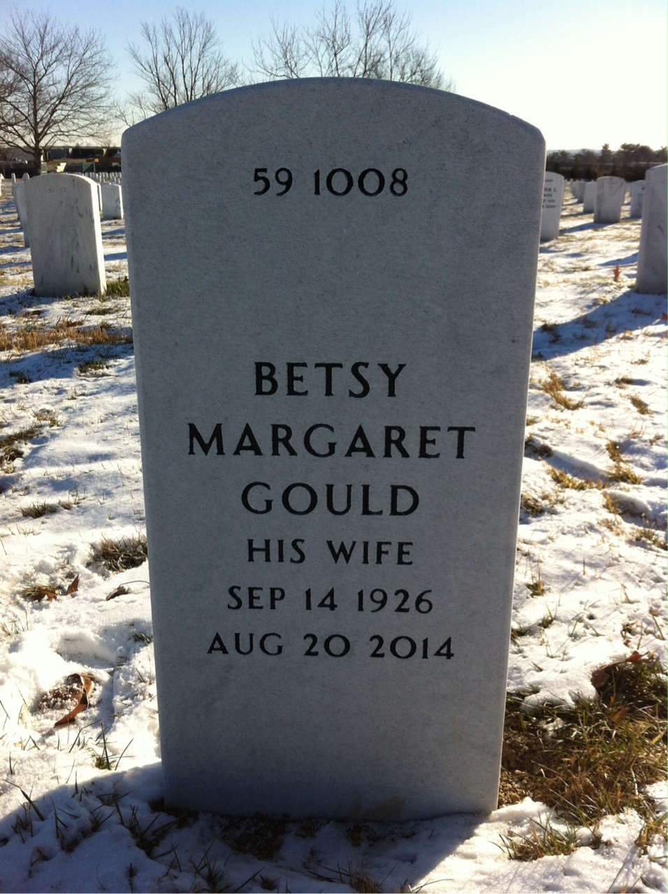 Headstone shared by 2 interments, including Donald Jerome Hansen