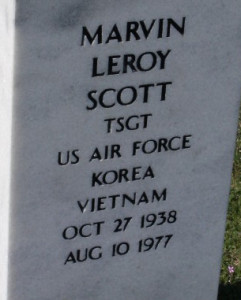 Headstone of Marvin Leroy Scott