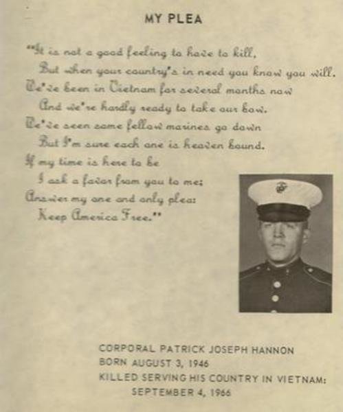 Headstone of Patrick Joseph Hannon