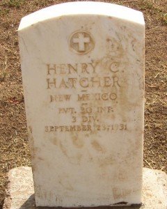 Headstone of Henry Clyde Hatcher