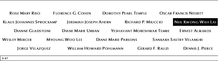 Panel S-47, South Pool, National September 11 Memorial