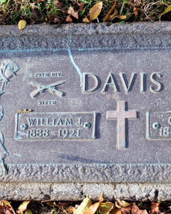 Headstone of William Joseph Davis