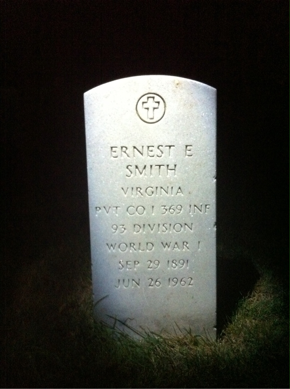Headstone shared by 2 interments, including Edna M Smith