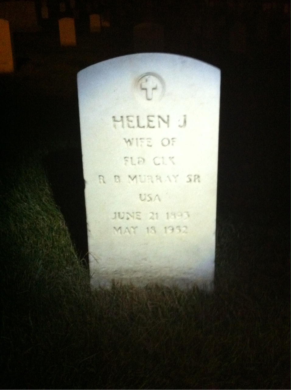 Headstone of Helen J Murray