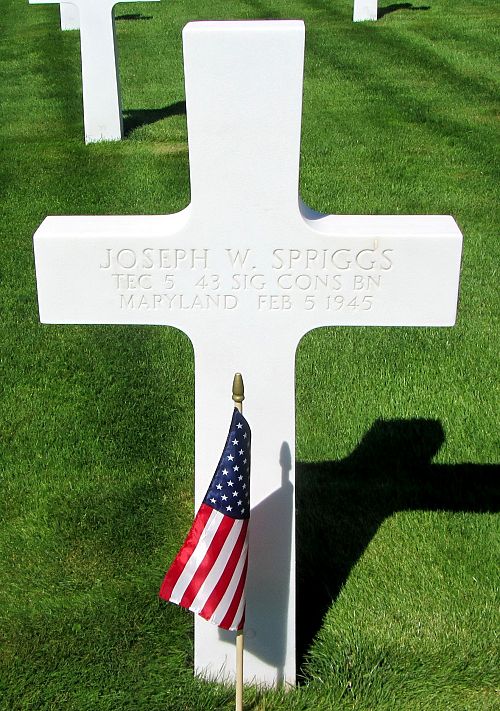 Headstone of Joseph William Spriggs
