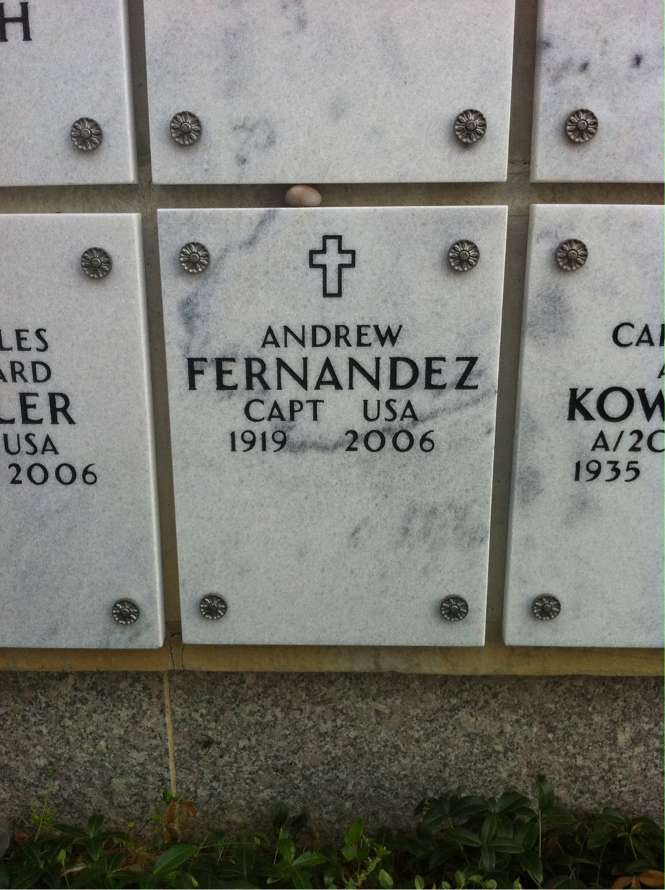 Headstone of Andrew Fernandez