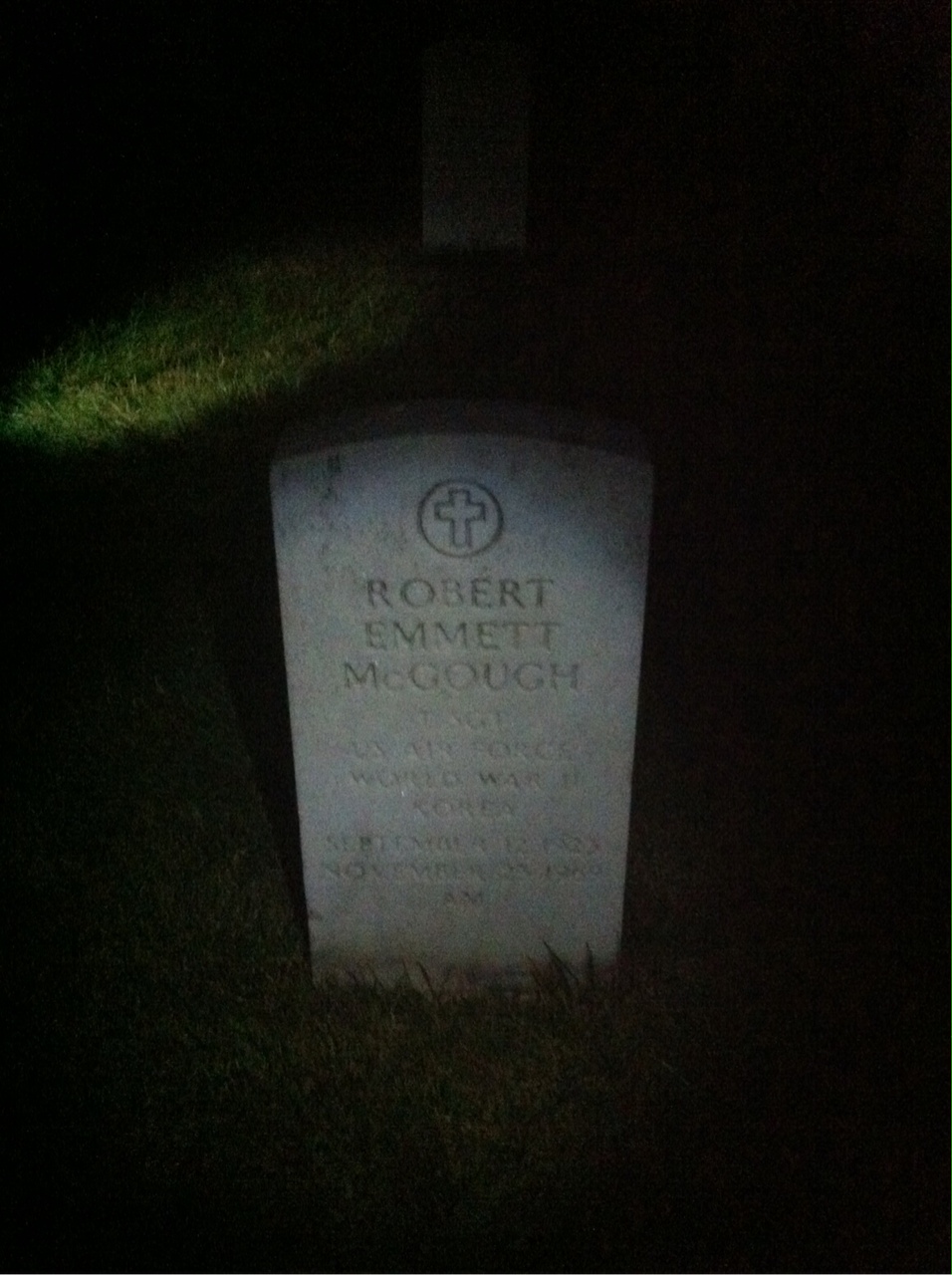 Headstone of Robert E McGough