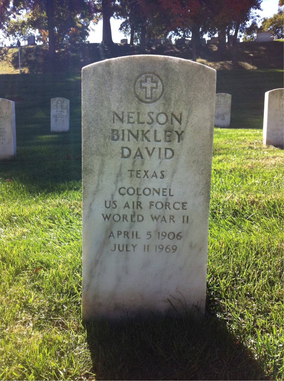 Headstone of Nelson B David