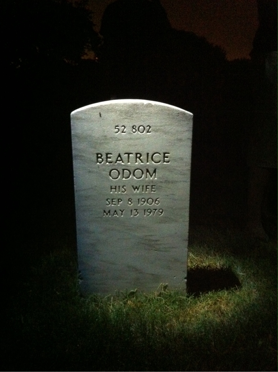 Headstone shared by 2 interments, including Beatrice O Gullickson