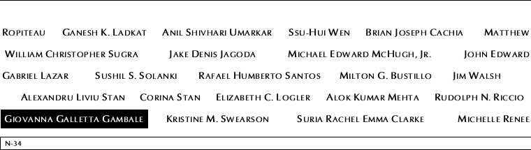 Panel N-34, North Pool, National September 11 Memorial