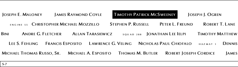 Panel S-7, South Pool, National September 11 Memorial